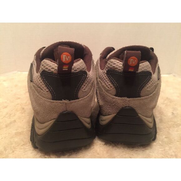 Merrell Womens Shoes Sz 9 Vibram Soles Brown Lt Blue Hiking Camping Outdoor S2 - Picture 5 of 12